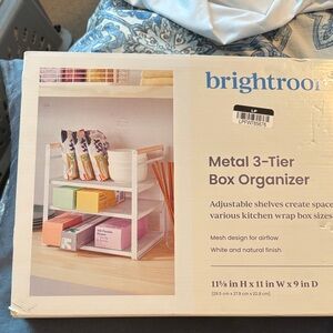Brightroom White Metal 3-Tier Organizer-NWT
